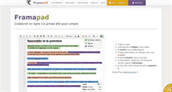 Desktop Screenshot of framapad.org