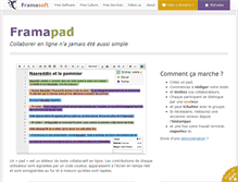 Tablet Screenshot of framapad.org
